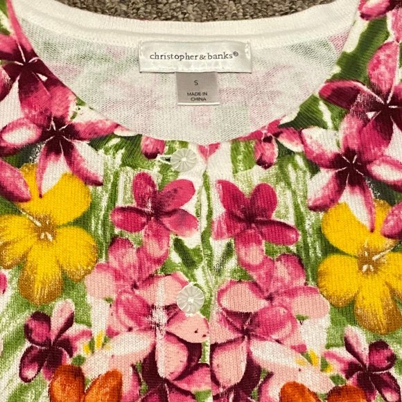 Christopher & Banks Women's Vintage Spring Cardigan Sweater 3/4 Sleeve - Picture 12 of 16